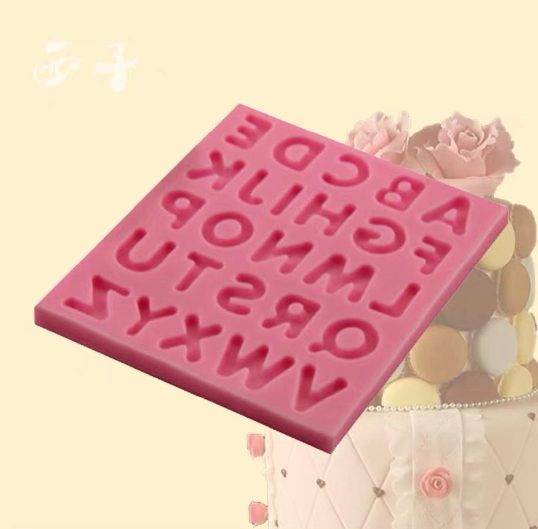 قالب عجينة سكر سليكون حروف انجليزي