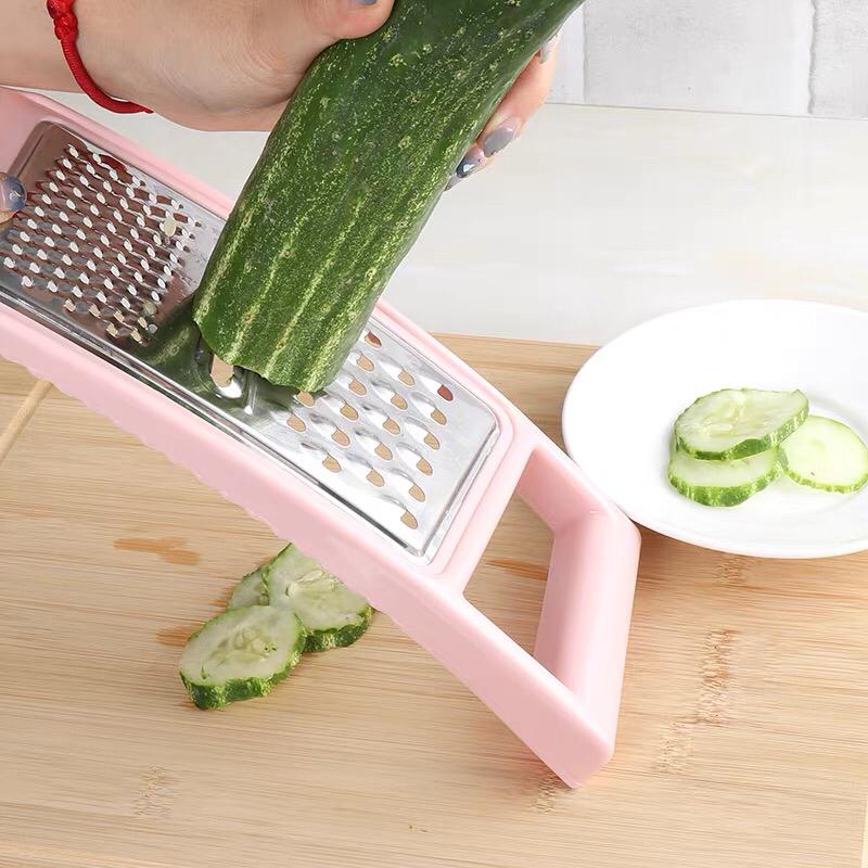 مبشرة جبن+خضار مسطح استيل يد بلاستيك