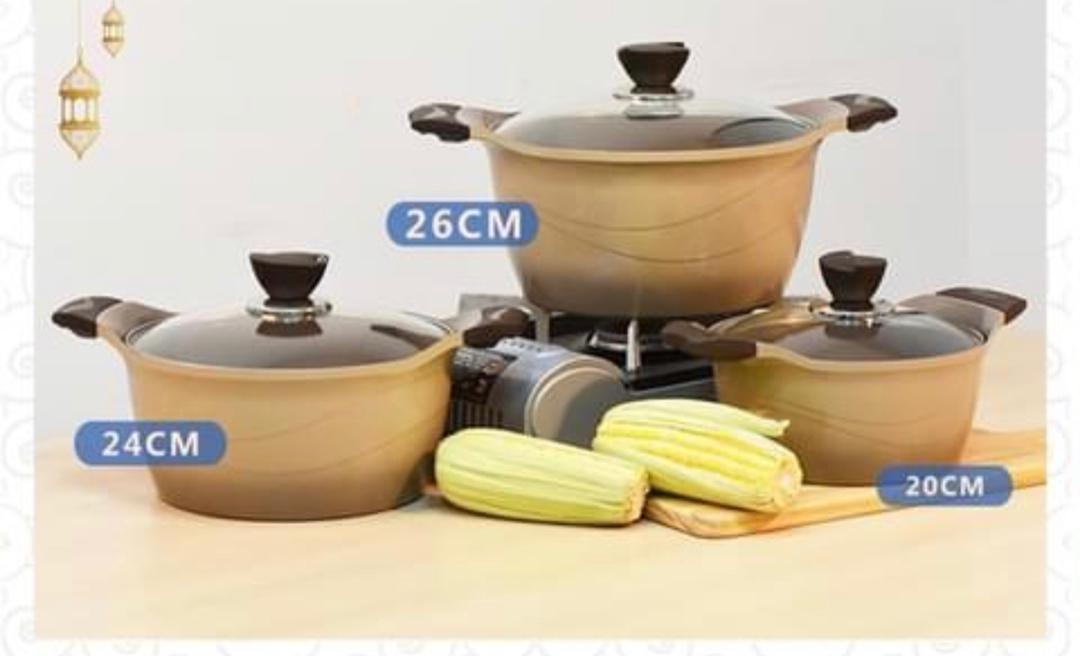 طقم قدور جرانيت ريد شف *6  AZ-456