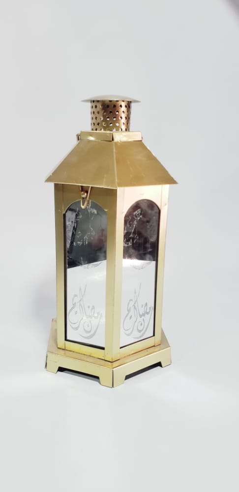 فانوس رمضان ذهبي طويل - صوتي  6734