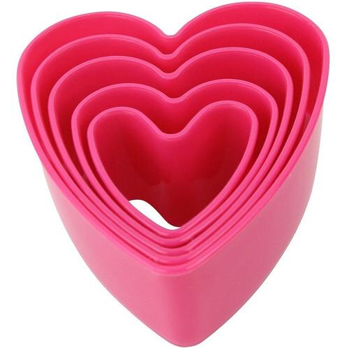 طباعات كعك بلاستيك مدور 5 قطع