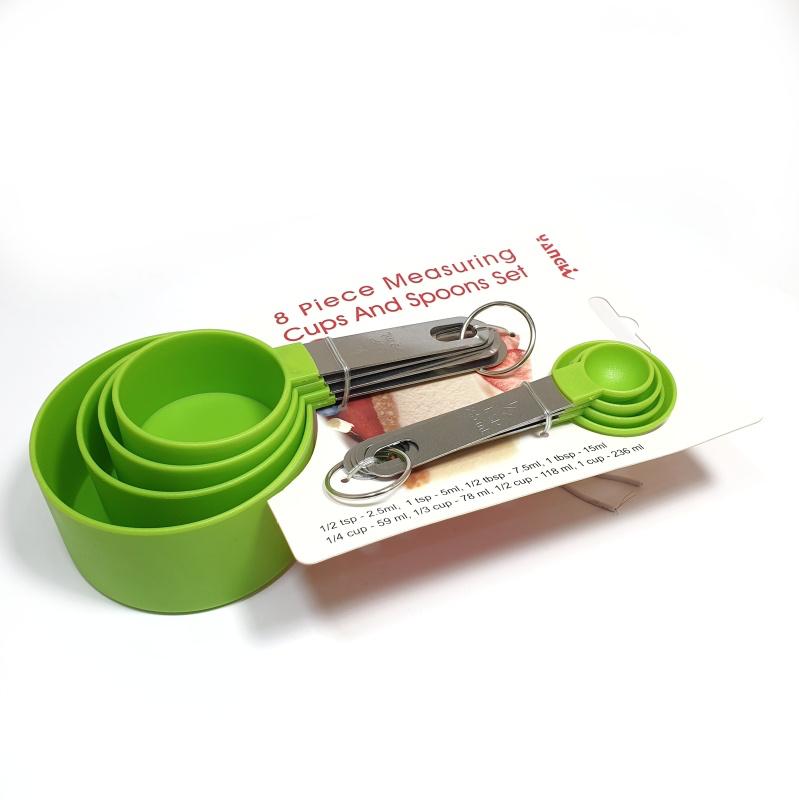 ملاعق مقادير بلاستيك يد ستيل 8 قطع 300045