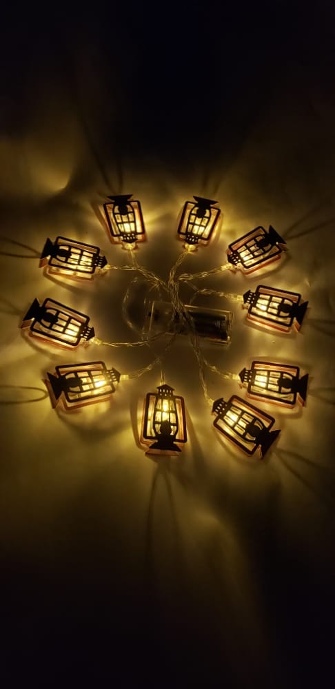 فوانيس رمضان احمر صغير 10 قطع  ANG-2412