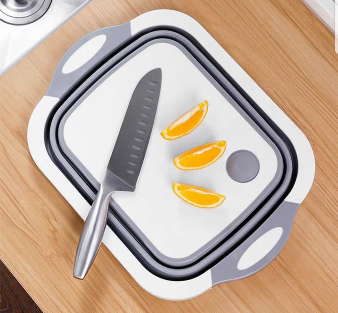 لوح تقطيع بلاستيك مع المشن+حوض