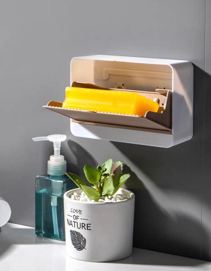 علبة صابون مقفلة مربع لاصق جدار  AZ-620