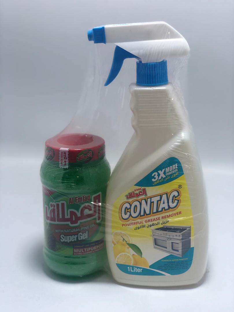 مزيل دهون العملاق بخاخ 1 لتر+جل اخضر مجاني