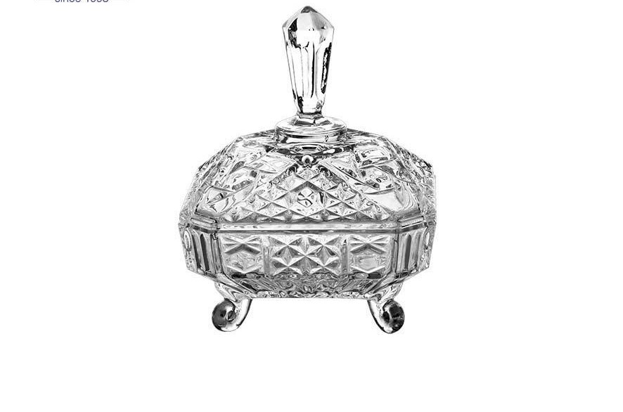 علبة حلويات زجاج 16 سم مع غطاء F4906A