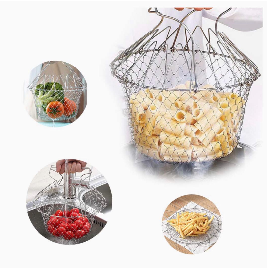 سلة قلاية ستيل شبك