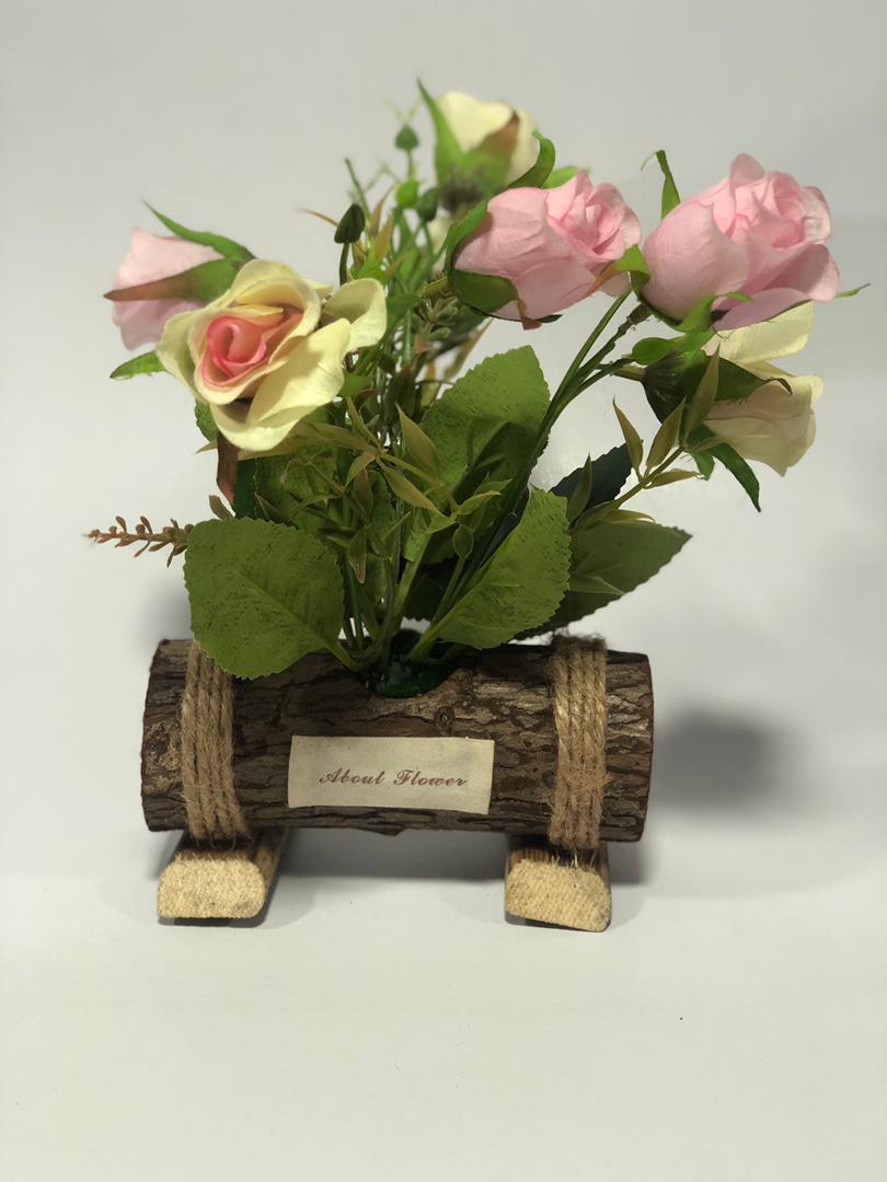تحفة ورود خشبي ارضي 1-1005