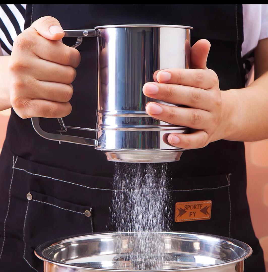 منخل يدوي ضغط ستيل يد ازرق  SK-9171