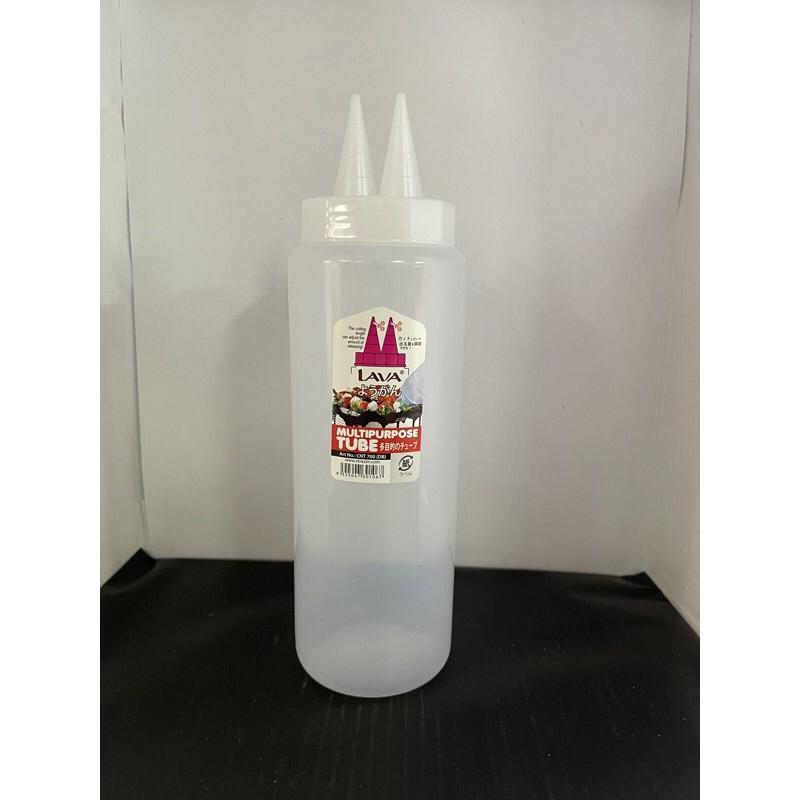 علبة كتشب شفاف فتحتين 700 مل LAVA