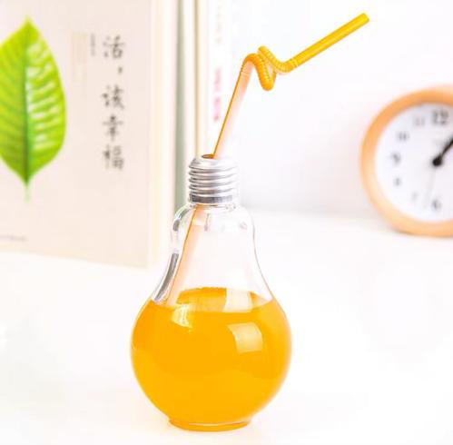 مج  زجاج  شكل لمبة مع مصاصة  AZ-655