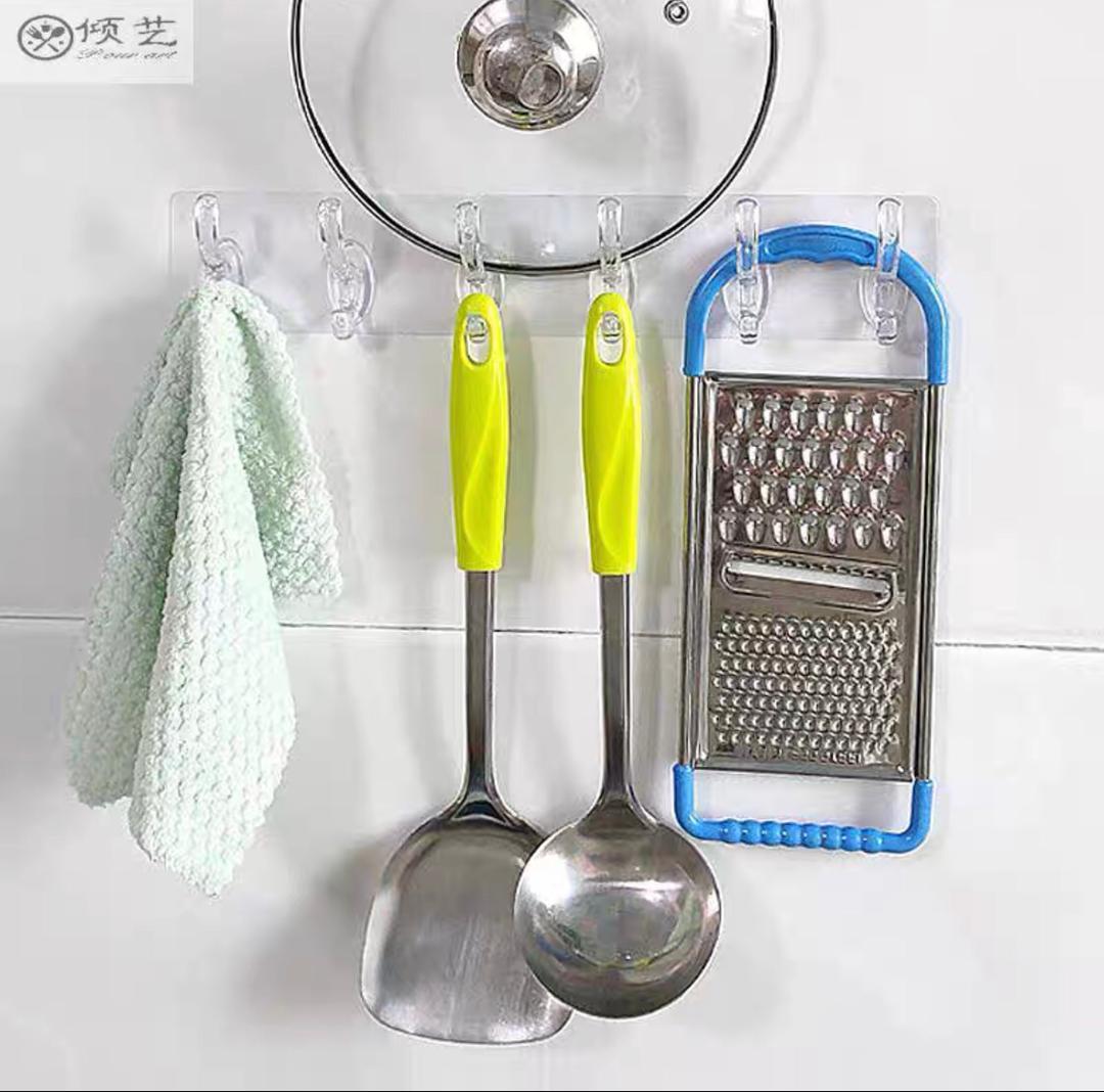 تعليقة ملابس جدار لاصق 6 هوك