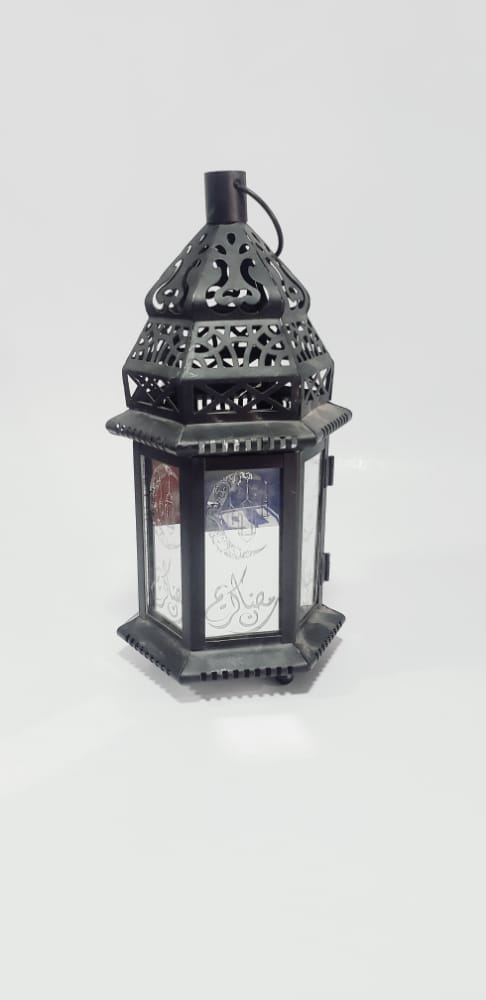 فانوس رمضان اسود مزخرف 6722
