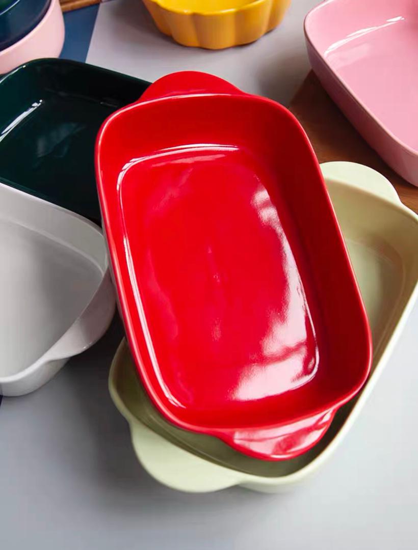 صحن فرن سيراميك حراري مستطيل