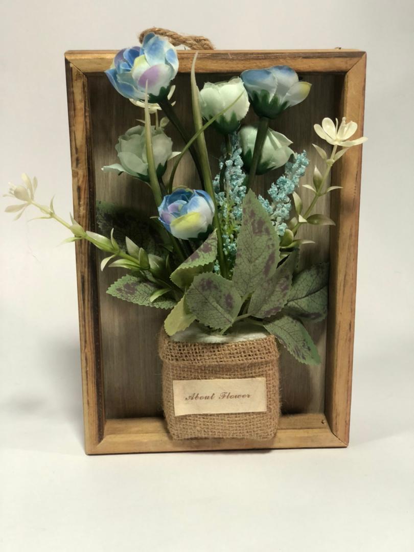 مزهرية خشب مستطيل - تعليقة  11-1005