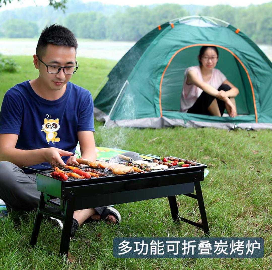 شواية باربكيو اسود نحيف كبير  AB-204