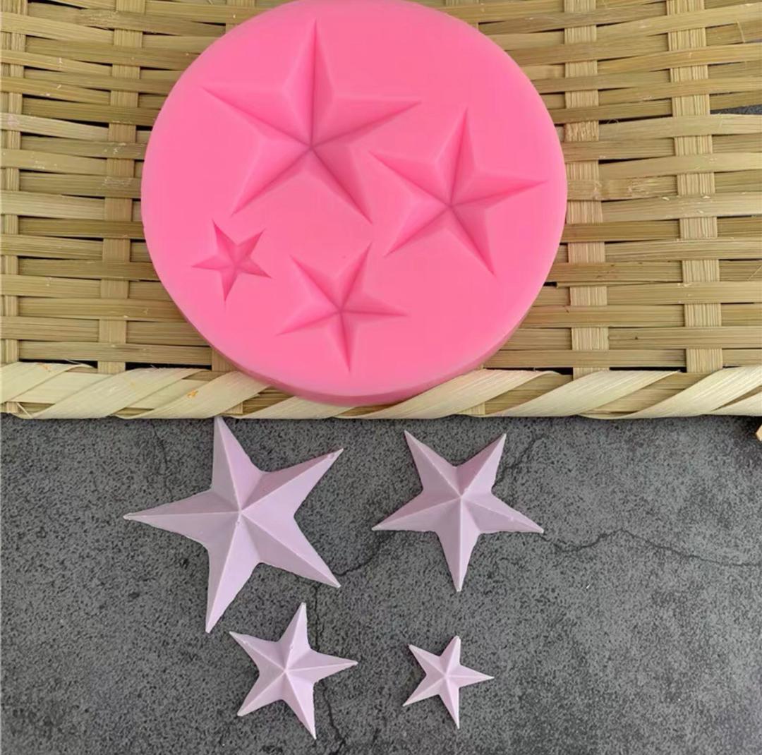 قالب عجينة سكر سليكون 4 نجمات  CK-F965Y