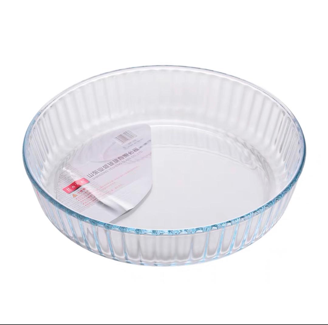 صحن زجاج حراري مدور مشرم 2.1 لتر فينيكس