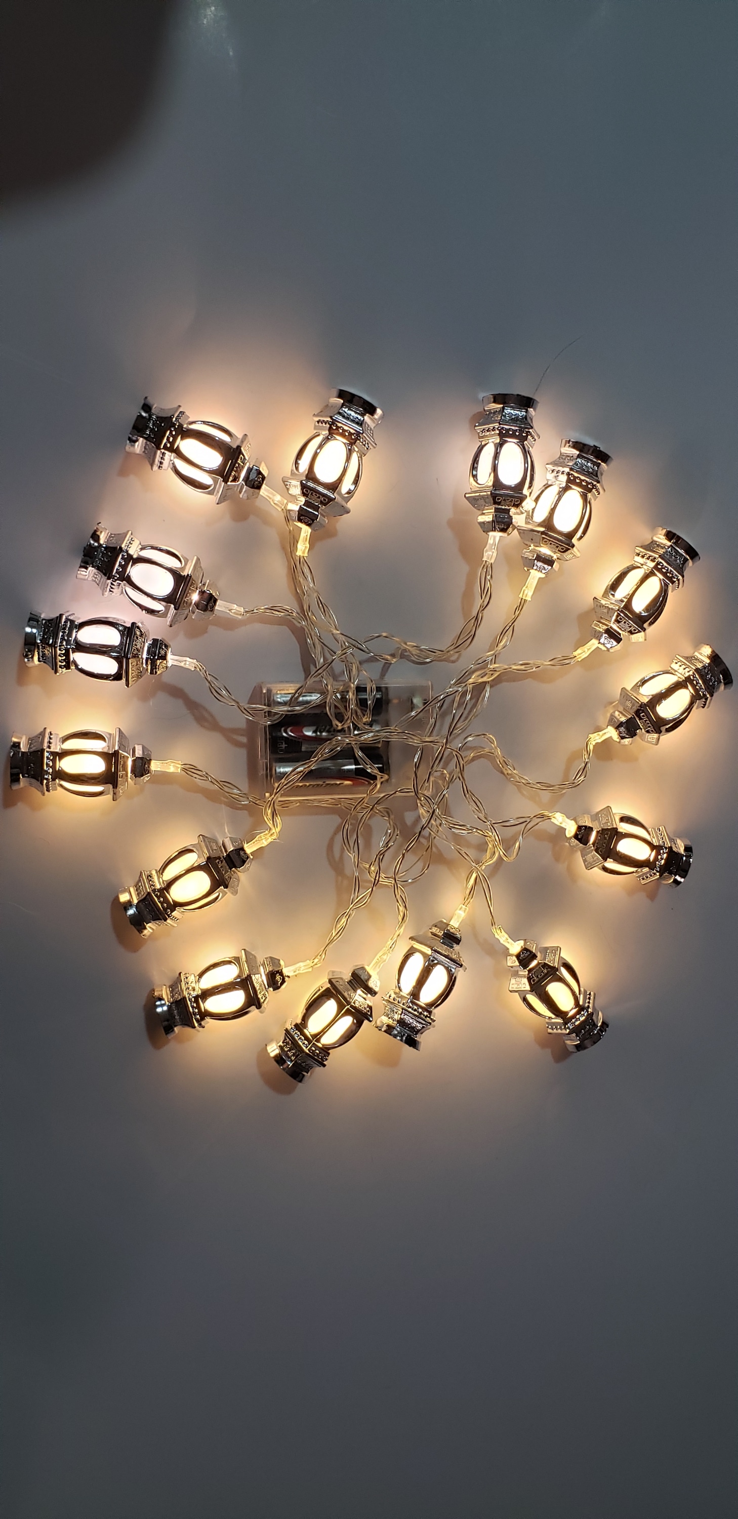 فوانيس رمضان فضي صغير15 قطع  ANG-1343