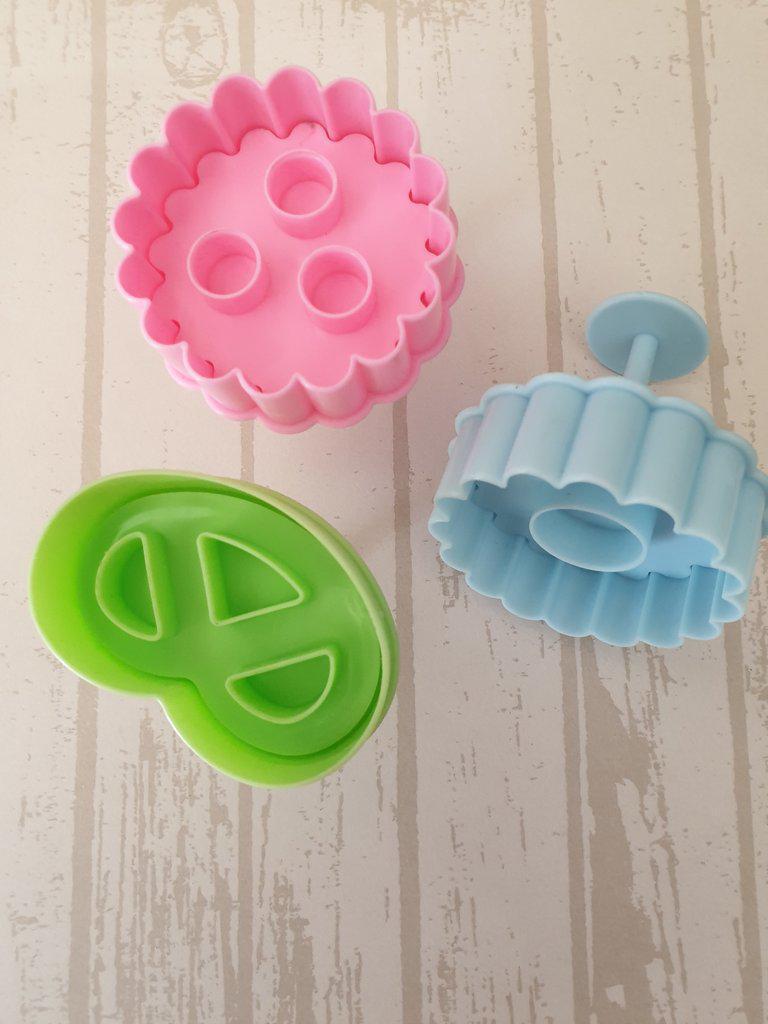 طباعة كعك سابلية *3 قطع قلب-وردة-نجمة