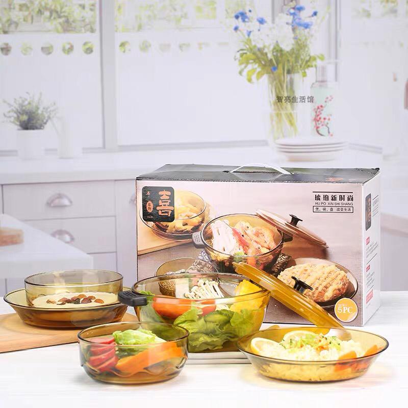 طقم مطايب تقديم زجاج 5 قطع AZ-723