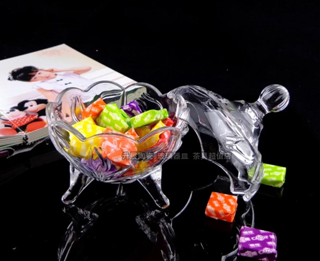 سكرية زجاج مع غطاء وارجل