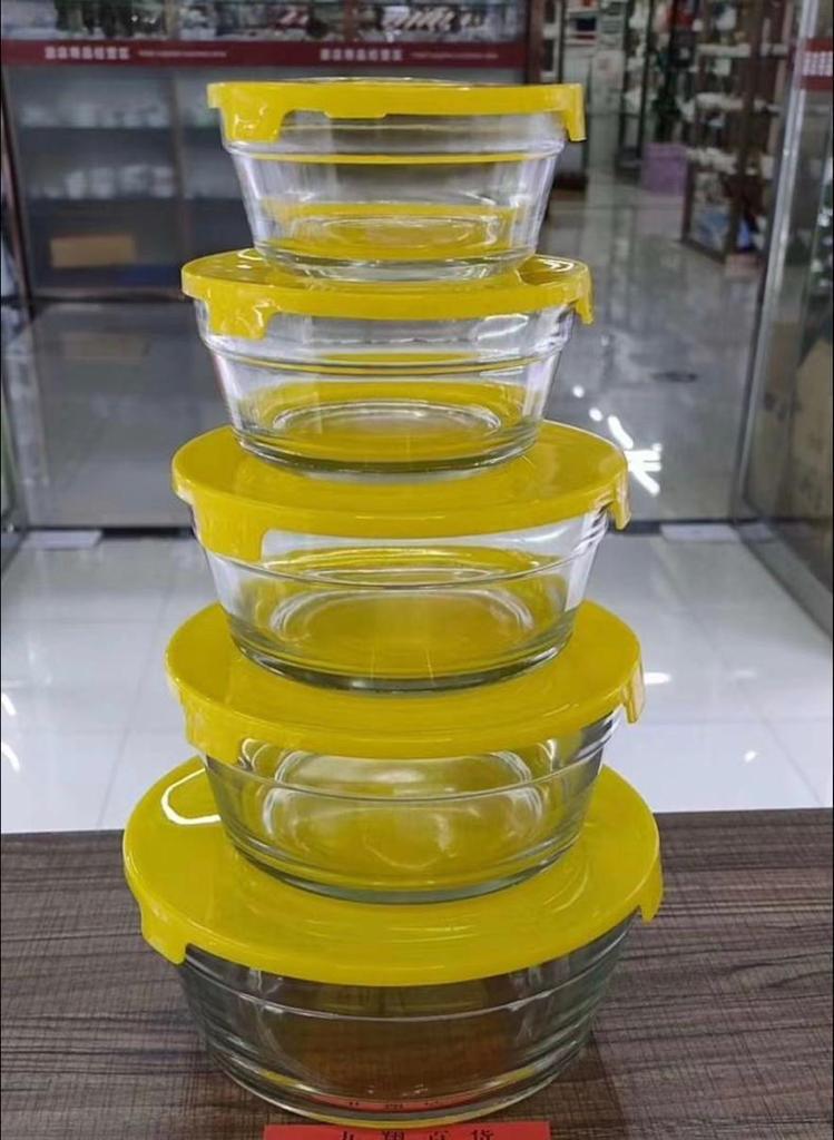 مطايب زجاج جافي 5 قطع رد شيري  AZ-553