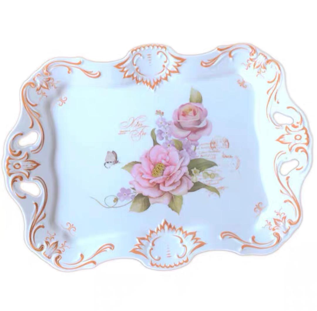 صحن تقديم ميلامين صغير ارجل  2645