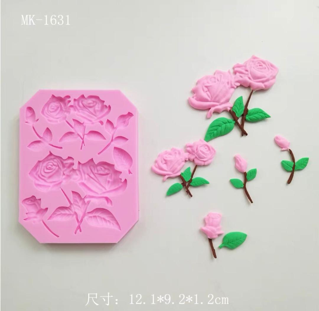 قالب عجينة سكر سليكون ورود  CK-F685YX