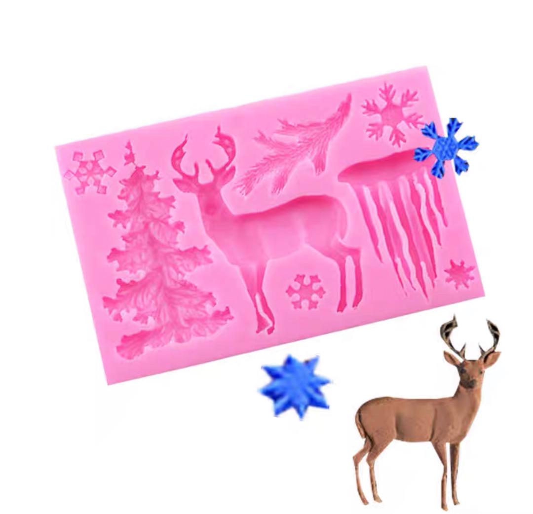 قالب عجينة سكر سليكون شكل غزال  CK-F630F